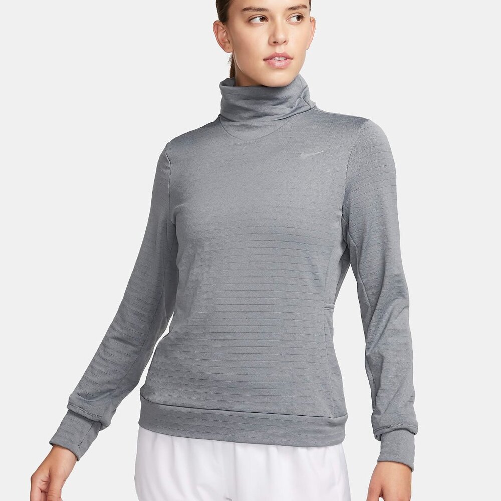 Nike Therma-Fit Swift Element Turtleneck Running Top Womens S M L XL Grey - Picture 2 of 6